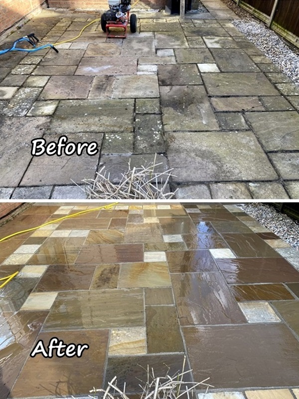 AMK pressure washing before and after